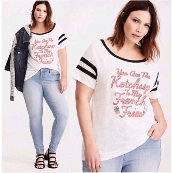 Torrid "Ketchup to my French Fries" graphic tee-00 - Picture 1 of 10